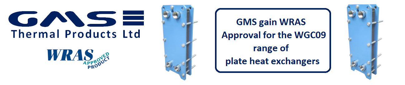 GMS Gain WRAS Approval of a range of Plate Heat Exchangers