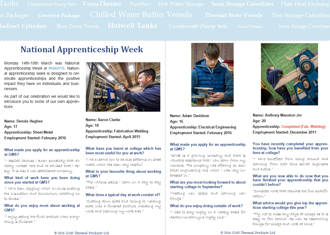 National Apprenticeship Week 2016 - Introducing Our Apprentices